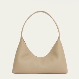 Mansur Gavriel Beige Baguette Leather Shoulder Hobo